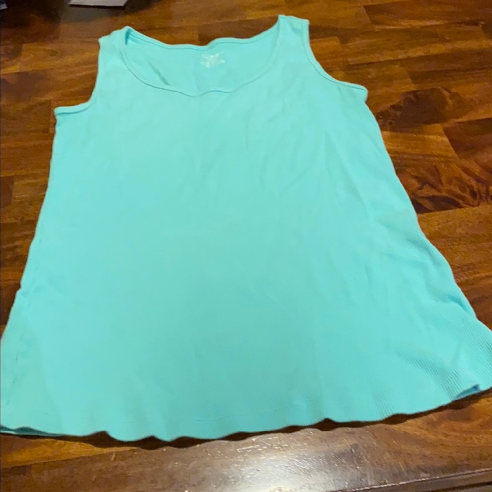 Lane Bryant Green Tank Top Size 14/16